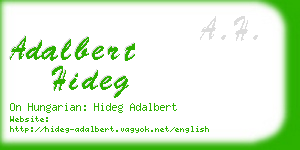 adalbert hideg business card